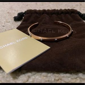 Michael Kors rosegold/silver studded cuff bracelet